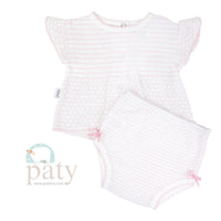 Paty Knit 2 Piece Diaper Set (Pinstripe)