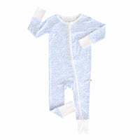Blue-tiful Bows Convertible Zip Romper