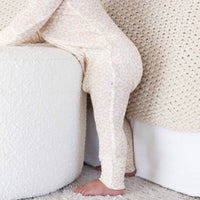 Lovely Leopard Bamboo Waffle Convertible Zip Romper