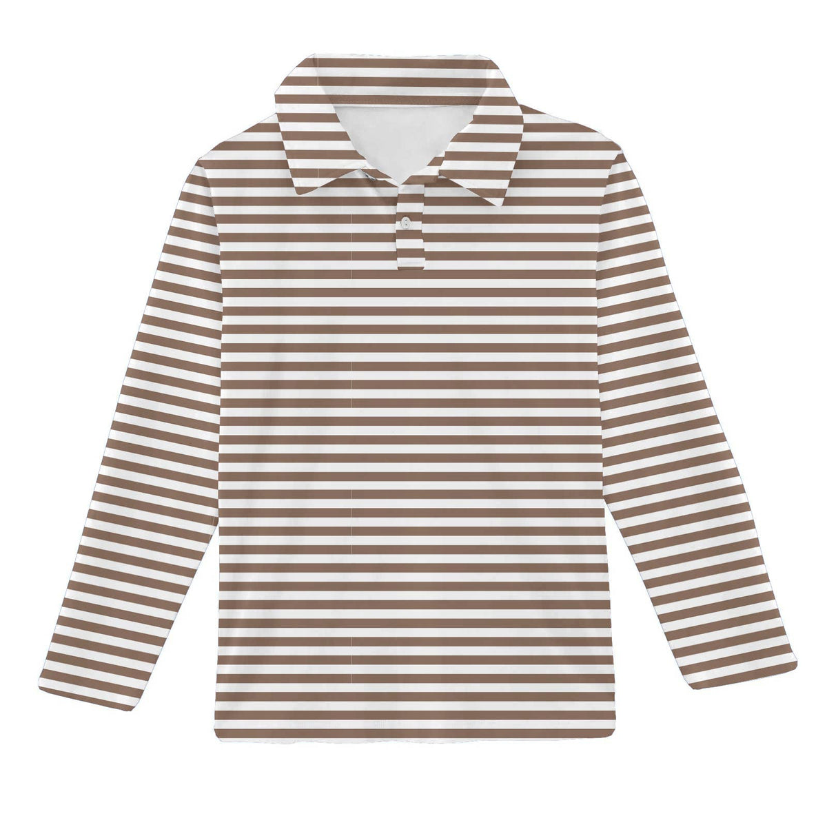 Polo Sweatshirt - Chocolate Stripes