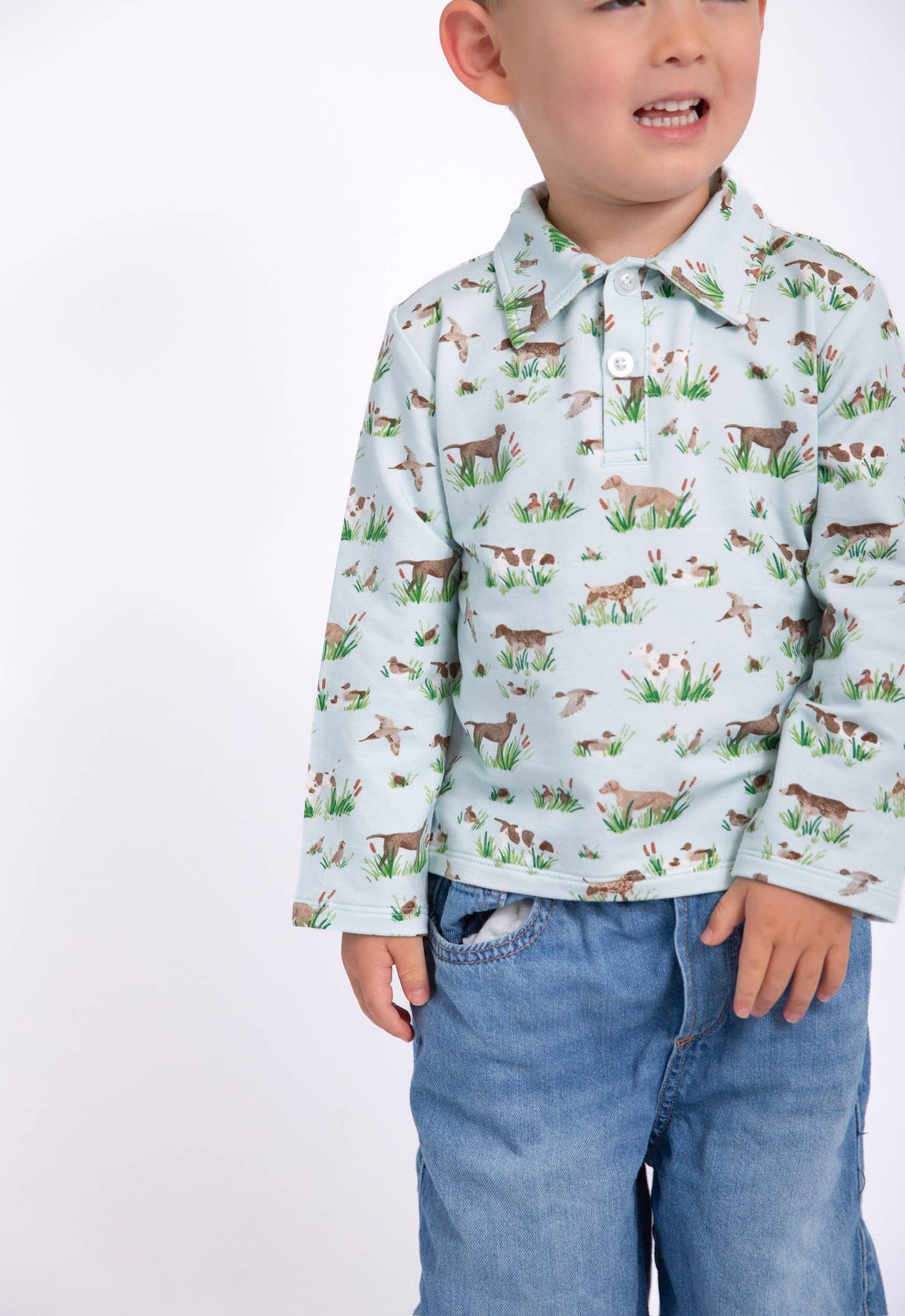 Delta Bird Hunting Dogs Polo Sweatshirt