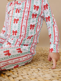 Retro Candy Cane Bamboo Two Piece Set