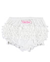 White Knit Rufflebutts Bloomer