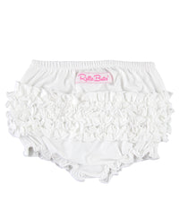 White Knit Rufflebutts Bloomer