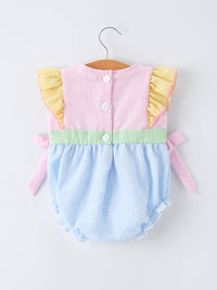 "Jesus Loves Me" Embroidered Girls Romper