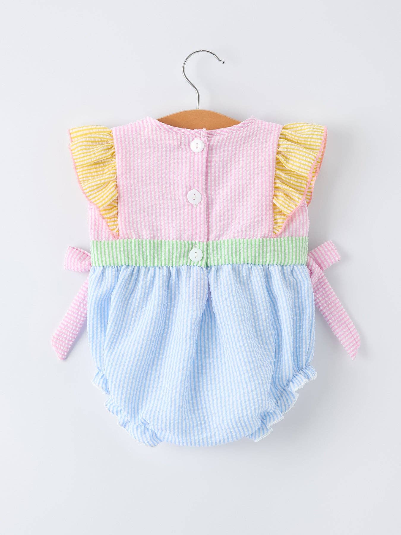 "Jesus Loves Me" Embroidered Girls Romper