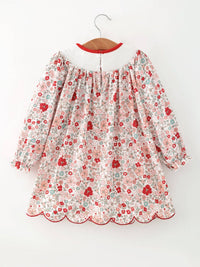 Christmas Red Floral Candy Cane Dress