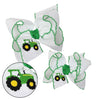 Embroidered Tractor 4.5" Large Hair Bow