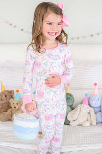Two-Piece Bamboo Pajamas | Birthday Bash Pink