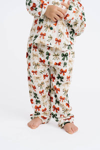 Holiday Bows Bamboo Button Up Set