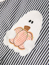 Halloween Striped Ghost Romper