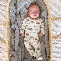 Later Gator Bamboo Waffle Zipper Footie