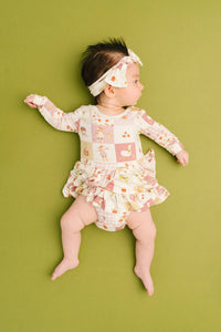 Storybook Picnic Long Sleeve Bodysuit Bamboo Dress