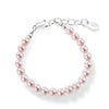 Sterling Silver Pink Pearl Girl Bracelet - Jami