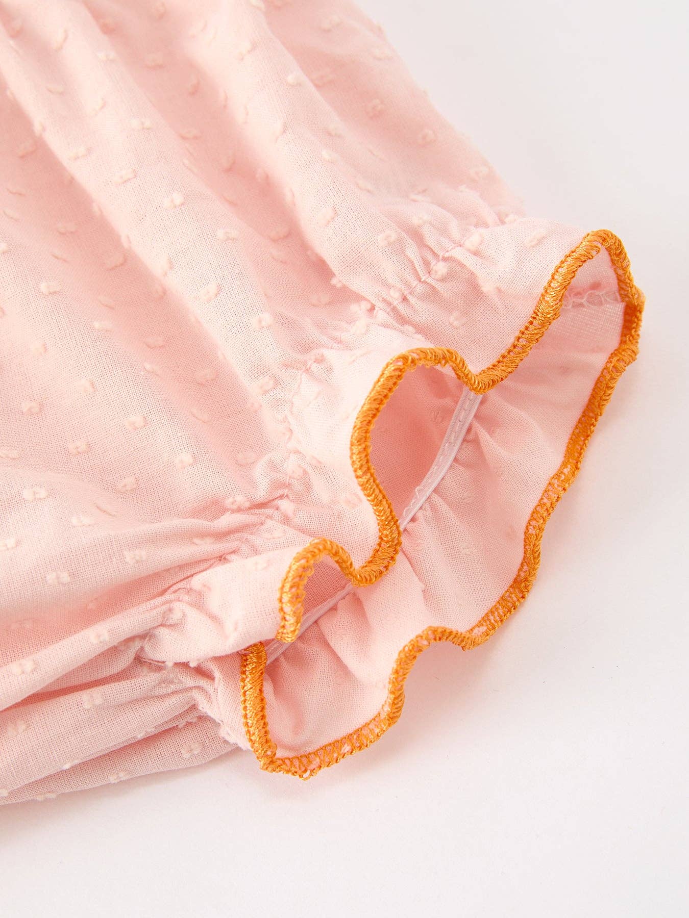 Pink Pumpkin Embroidered Girls Bloomer Set