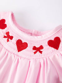 Heart Smocked Embroidery Bubble