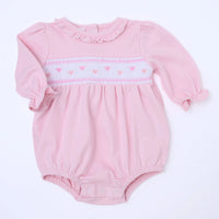 Valentine's Classics Smocked Long Sleeve Bubble