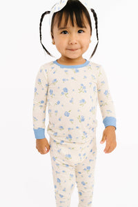 Blue Blooms Bamboo Set