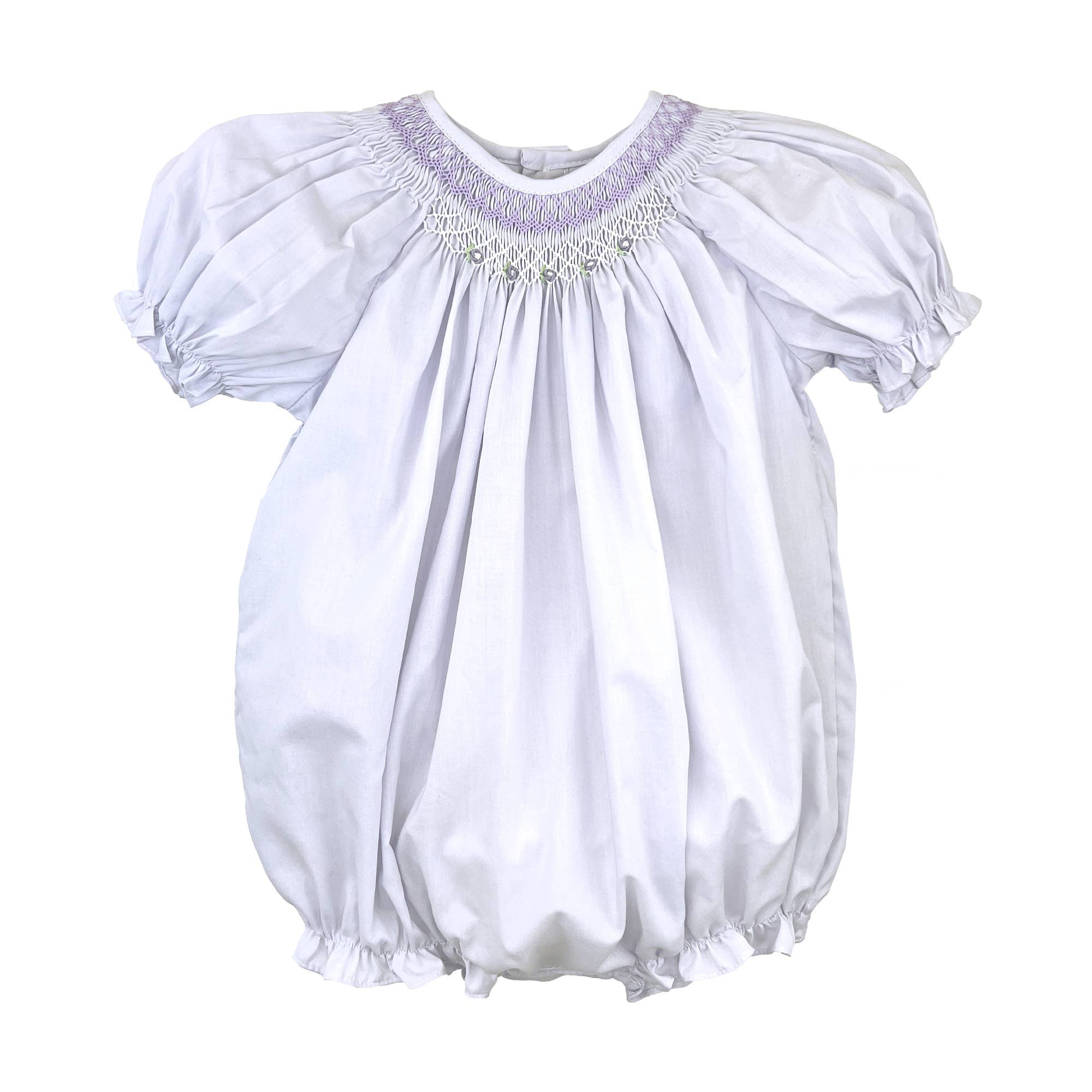 Bishop Smocked Heirloom Bubble - Lavender