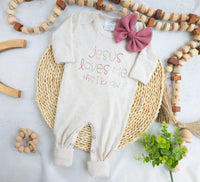 Jesus Loves Me Baby Girl Romper