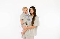 Gray USA Embroidered Slouchy Set