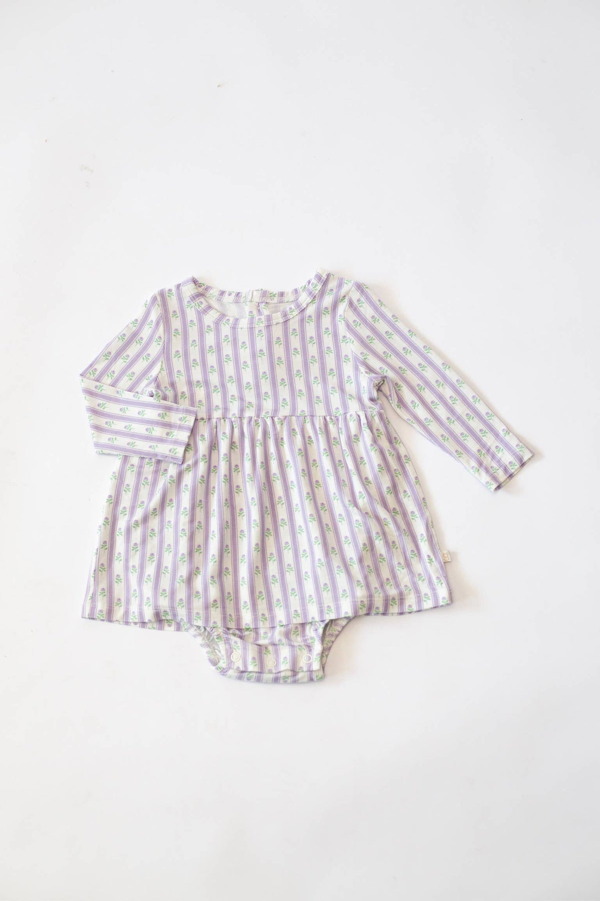 Lilac Ribbons LS Bodysuit Dress