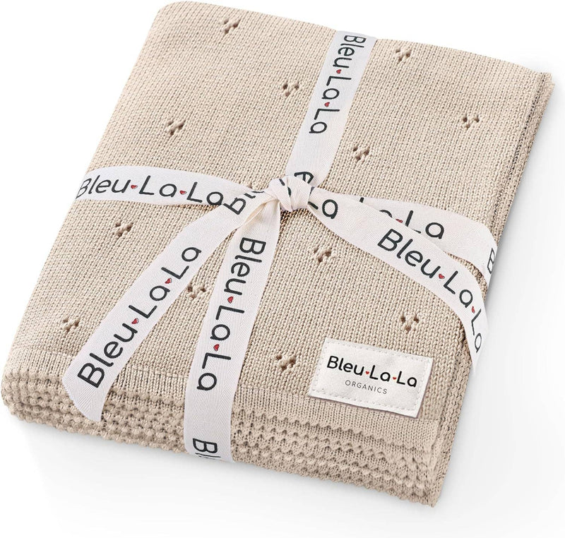 Pointelle Swaddle Receiving Baby Blanket (Mult. Colors)