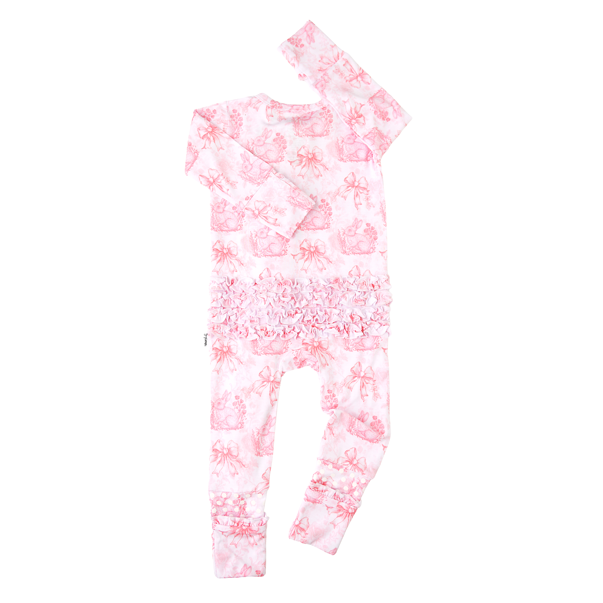 Juniper RUFFLE ZIP Easter Floral Bamboo Sleeper