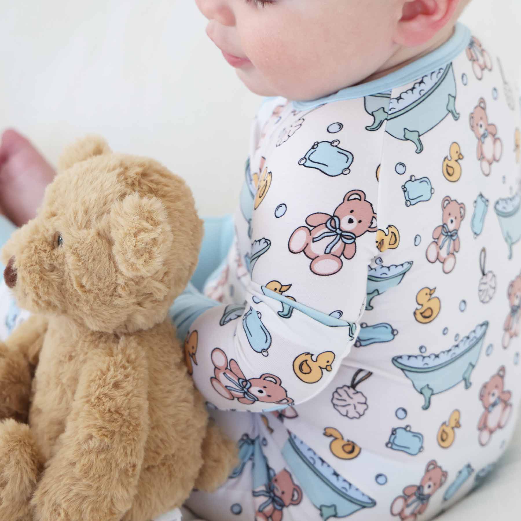 Bathtime Besties Convertible Zip Romper | Blue