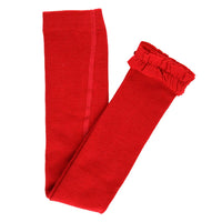 Red Footless Ruffle Tights
