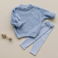 Chunky Knit Sweater | Blue