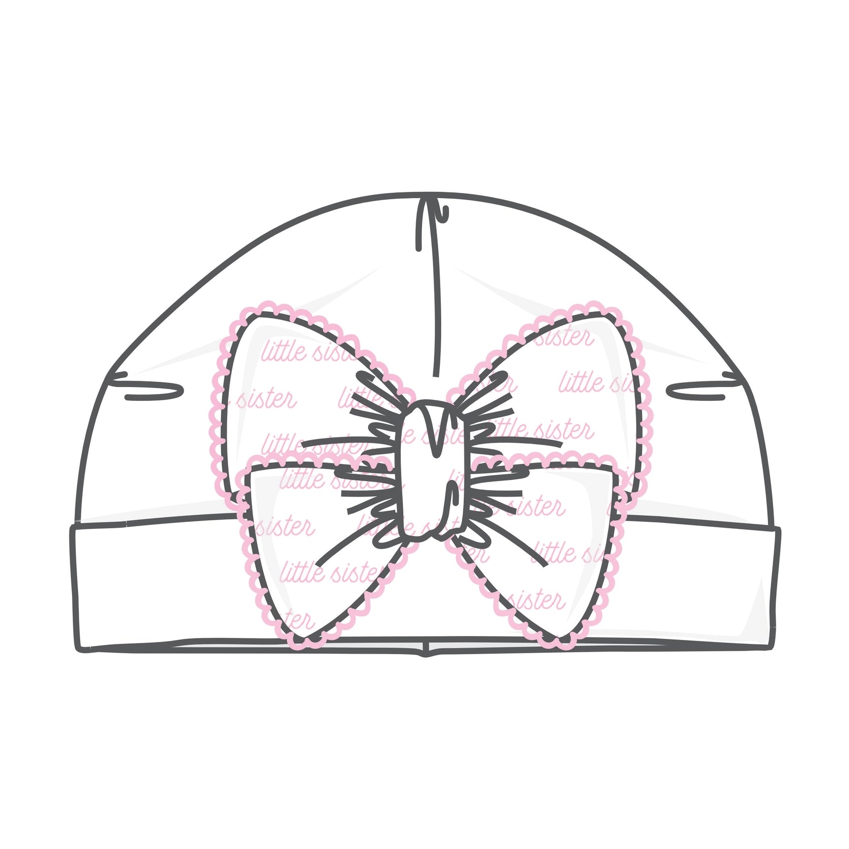 Little Sister Print Bow Hat