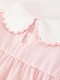 Pink Goose Ruffle Collar Bubble