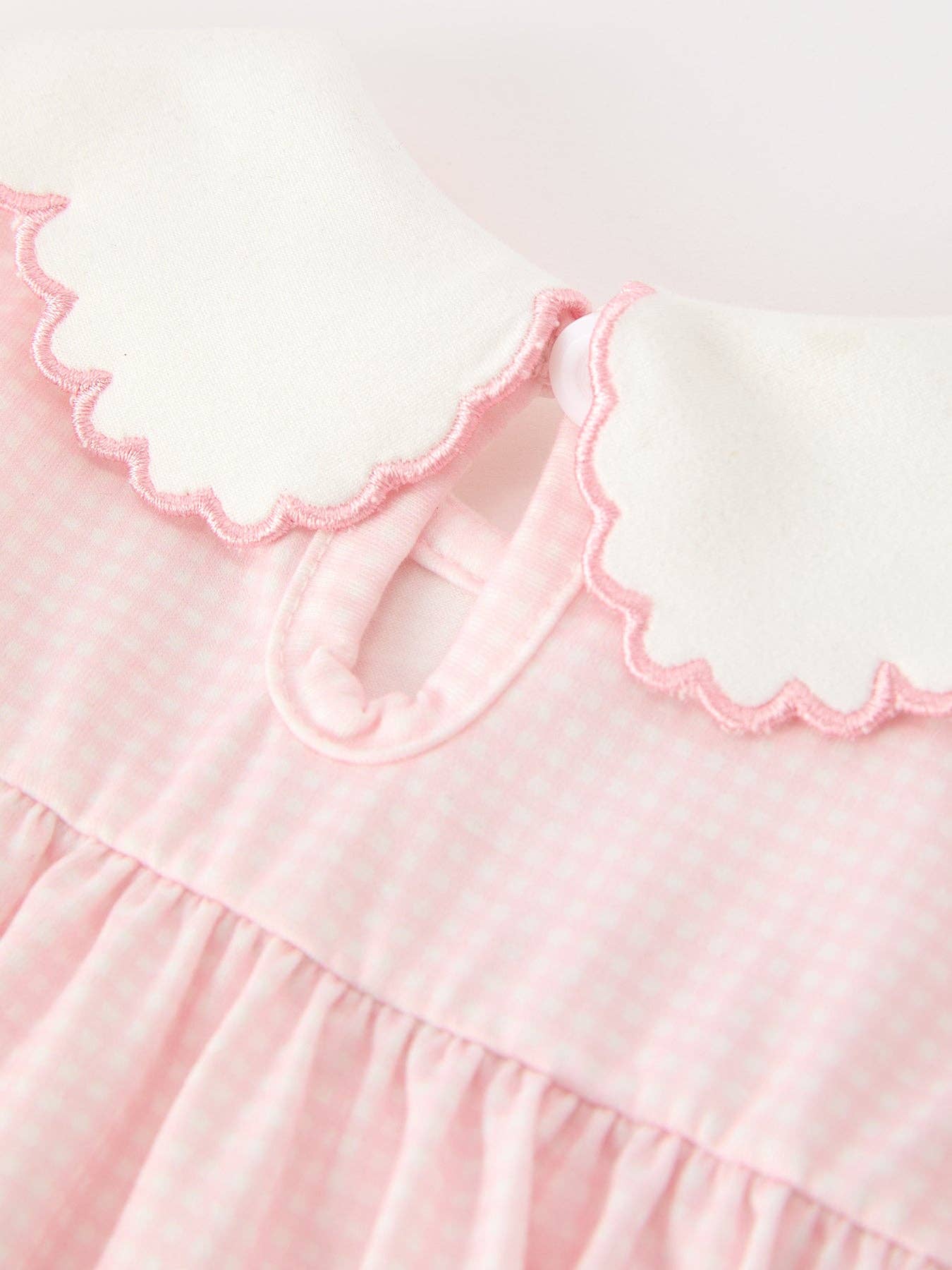 Pink Goose Ruffle Collar Bubble