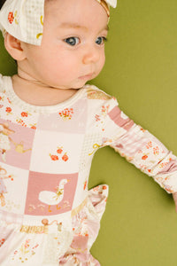 Storybook Picnic Long Sleeve Bodysuit Bamboo Dress