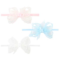 Scalloped Organza Bow Headband