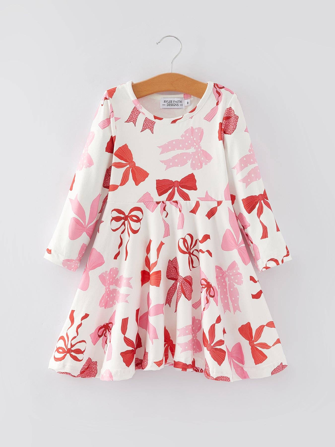 Pink Multi Bow Print Dress