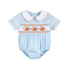 Pumpkin Vine Smocked Collared Bubble
