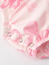 Pink Bow Print Romper