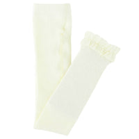 Ivory Footless Ruffle Tights
