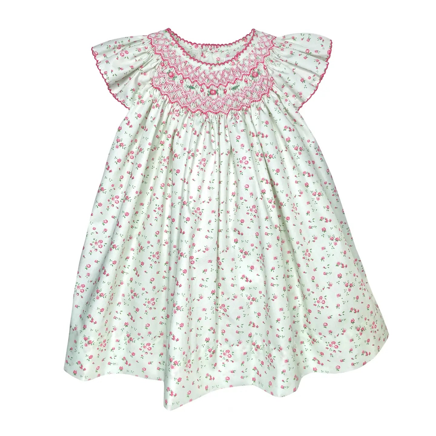 Angel Wing Dress with Hand Bishop Smocking