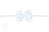 Nylon Headband w/ Scalloped Bow (Mult. Colors)