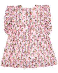 Holiday Bow Striped Dress