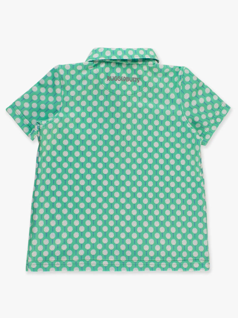 Tiny Tee Time Knit Short Sleeve Performance Polo