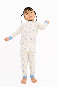 Blue Blooms Bamboo Set