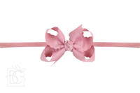 Nylon Headband w/ Scalloped Bow (Mult. Colors)