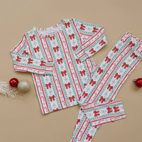 Retro Candy Cane Bamboo Two Piece Set