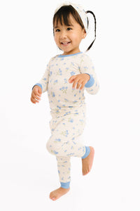 Blue Blooms Bamboo Set