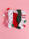 Santa Baby Lace Top Knee High Socks