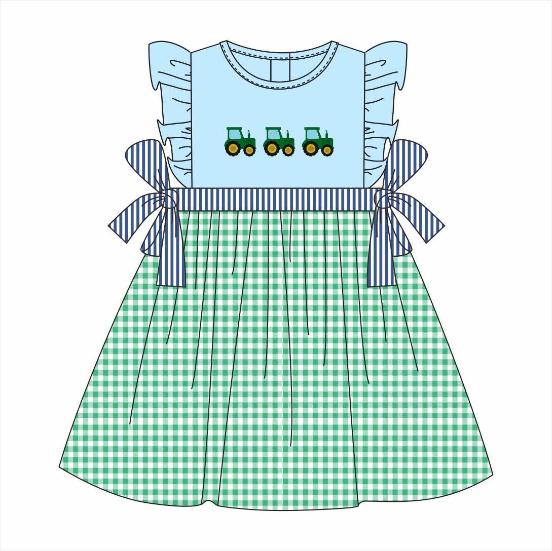 Hand Stitched Tractor Dress